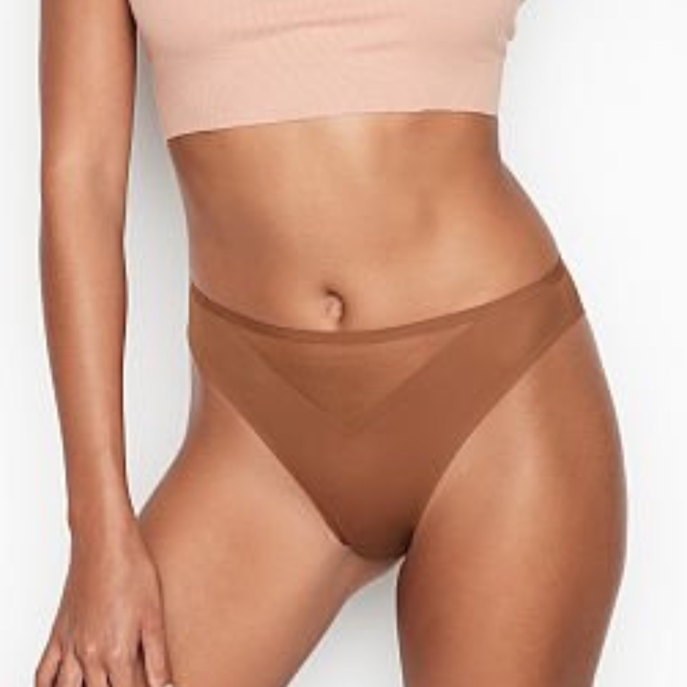 Victoria's Secret Sexy Illusions Brazilian Panty Caramel Kiss Medium NEW